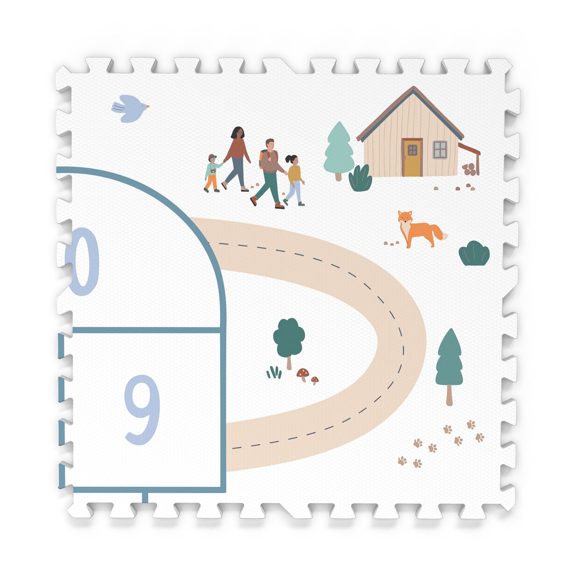 Play&Go Tiloo EEVAA Puzzlemat, Storage box & Mini house - Hopscotch (Min of 1, multiples of 1) - MAIGHAN DISTRIBUTION CANADA