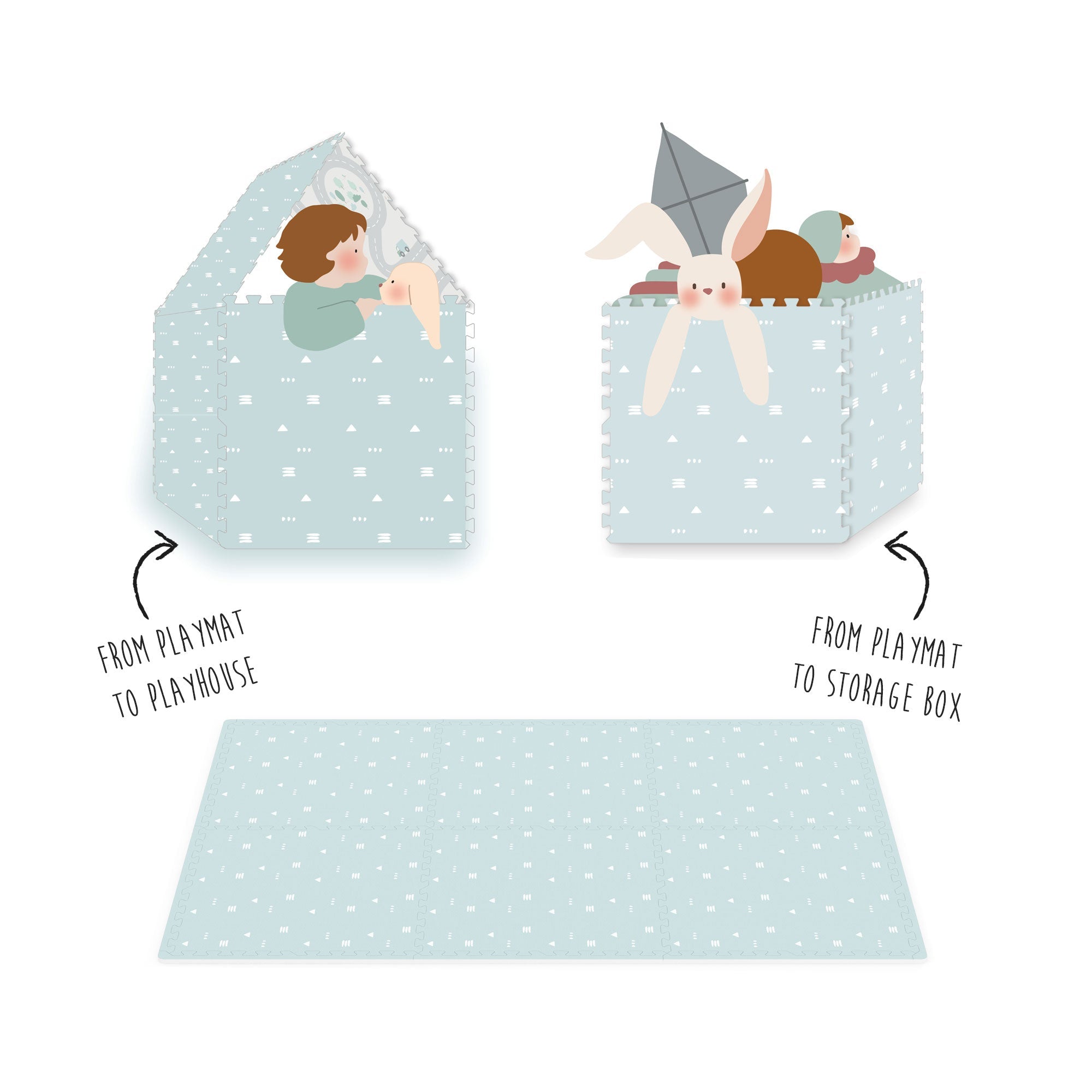 Play&Go Tiloo EEVAA Puzzlemat, Storage box & Mini house - Road (Min of 1, multiples of 1) - MAIGHAN DISTRIBUTION CANADA