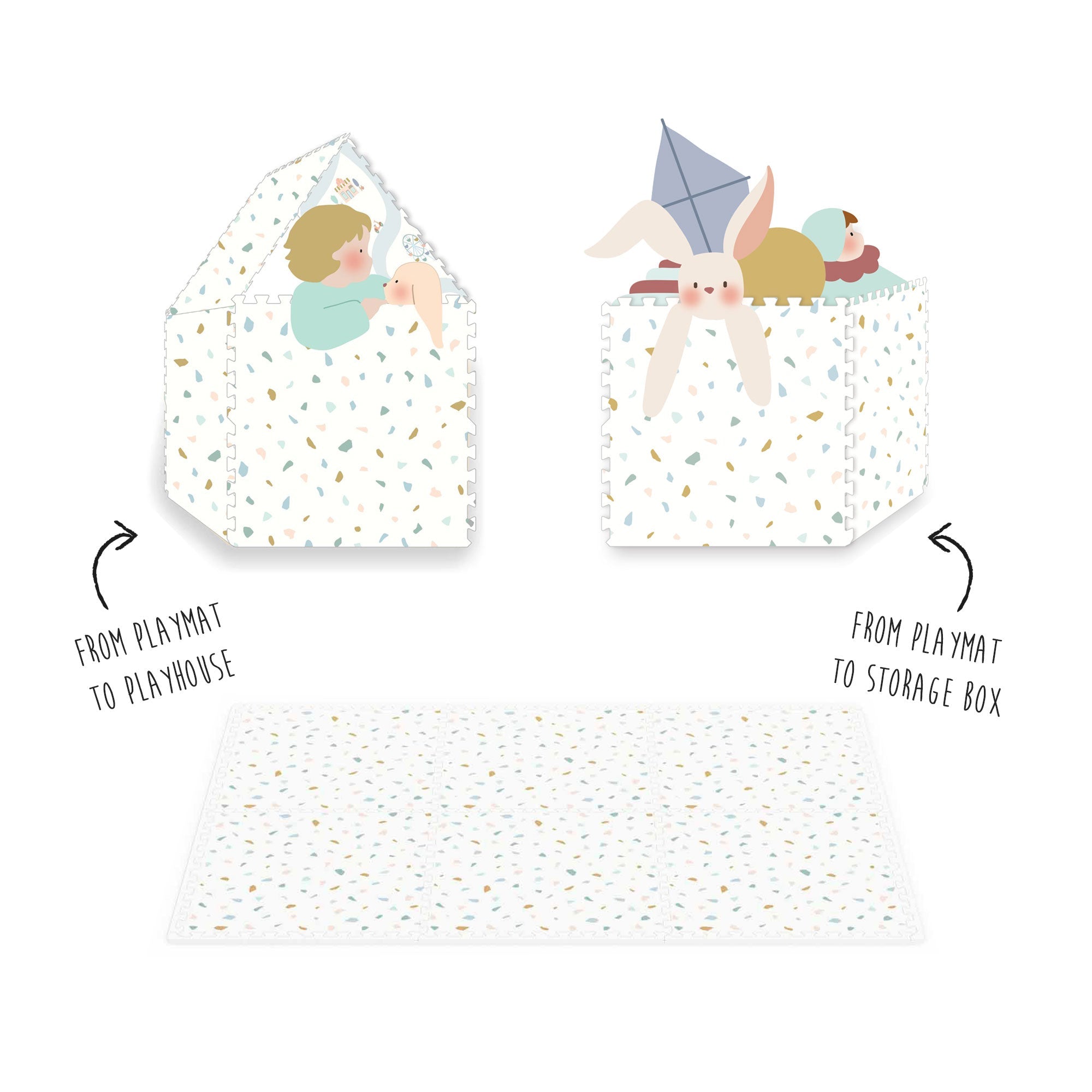 Play&Go Tiloo EEVAA Puzzlemat, Storage box & Mini house - Village (Min of 1, multiples of 1) - MAIGHAN DISTRIBUTION CANADA