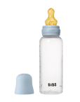 BIBS BPA-Free PP Baby Bottle Round Latex 1 pack 270 ml Medium Flow Baby Blue (Min. of 2 PK , multiples of 2 PK)