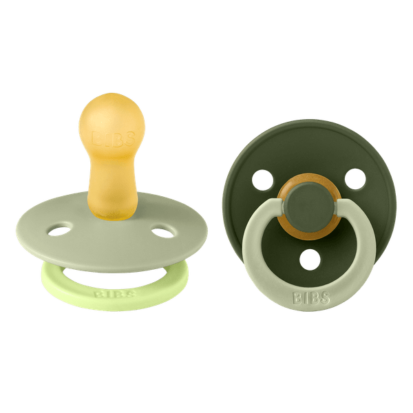 BIBS Pacifier Studio Colour 2 PACK Fusion Latex - Sage Hunter Green Mix (Min. of 2 PK, multiples of 2 PK)