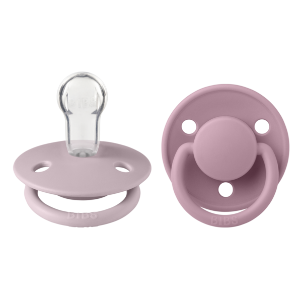 BIBS Pacifier De Lux Silicone 2 PK Heather / Dusky Lilac ONE SIZE (Min. of 2 PK, multiples of 2 PK)