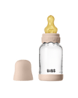 BIBS Glass Boheme Baby Bottle Round Latex 120ml Slow Flow - Blush (Min. of 2 PK , multiples of 2 PK)
