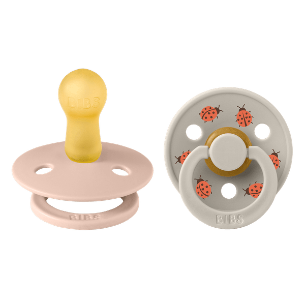 BIBS Pacifier Studio Colour 2 PACK Ladybug Latex - Blush Mix (Min. of 2 PK, multiples of 2 PK)