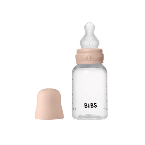 BIBS Baby Bottle Round Silicone 1 pack 150 ml Slow Flow Blush (Min. of 2 PK , multiples of 2 PK)