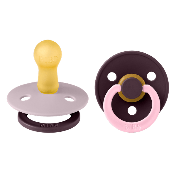 BIBS Pacifier Studio Colour 2 PACK Fusion Latex -  Dusky Lilac Plum Mix (Min. of 2 PK, multiples of 2 PK)