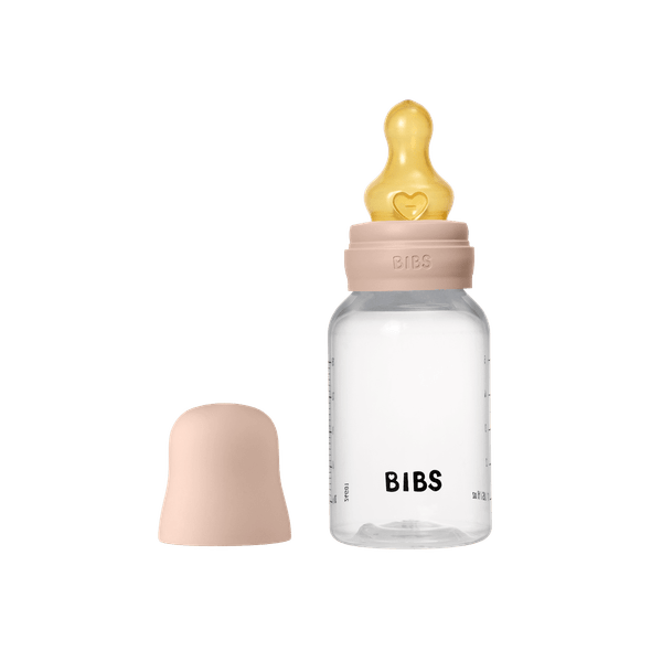 BIBS Baby Bottle Round Latex 1 pack 150 ml Slow Flow Blush (Min. of 2 PK , multiples of 2 PK)