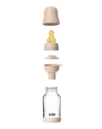 BIBS Glass Boheme Baby Bottle Round Latex 120ml Slow Flow - Blush (Min. of 2 PK , multiples of 2 PK)