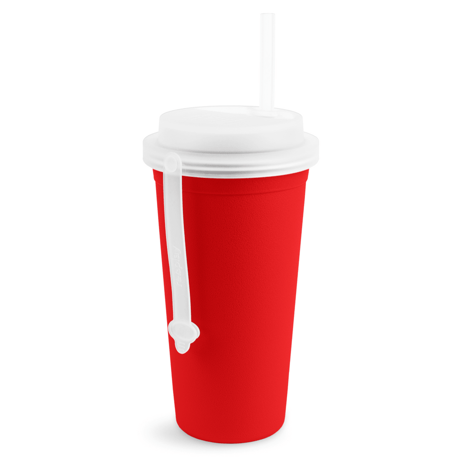 Re - Play 24oz Drinking Cup with Lid and Straw (Adult) - Red (Min. of 2 PK, Multiples of 2 PK) - MAIGHAN DISTRIBUTION CANADA