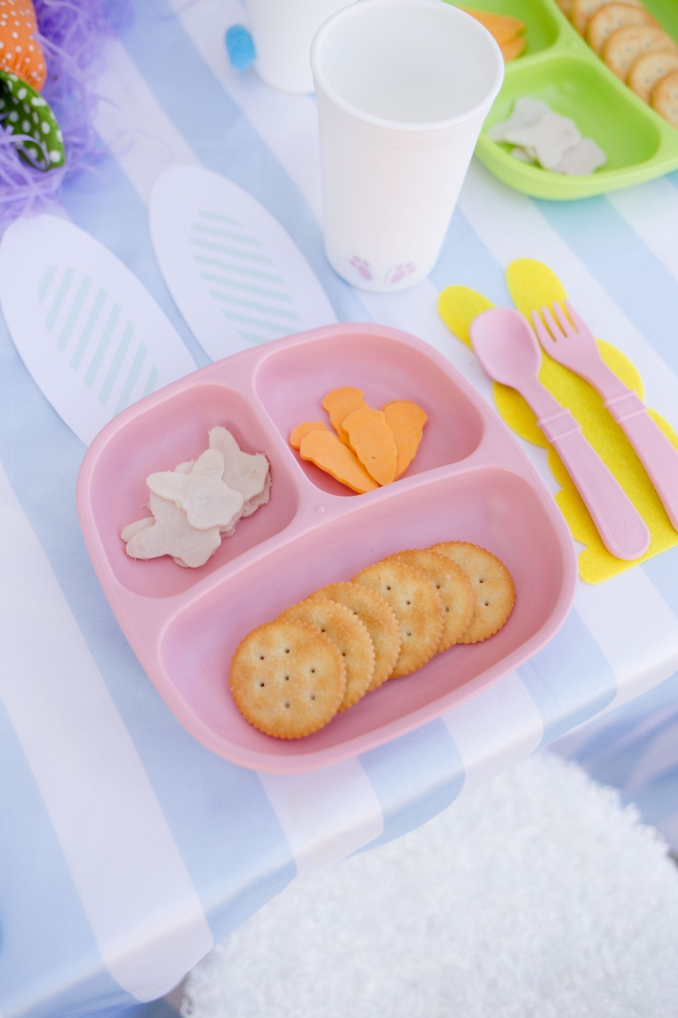 Re - Play 3 PK Packaged Divided Plates, Primary - (Red, Sky Blue, Yellow) (Min. of 2 PK, Multiples of 2 PK) - MAIGHAN DISTRIBUTION CANADA