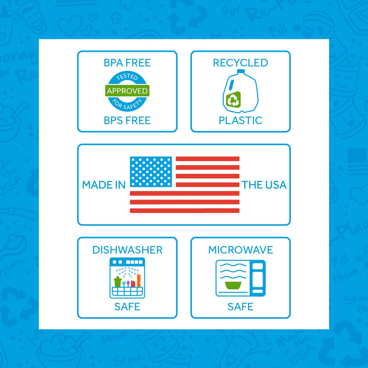 Re - Play 3PK 12Oz Bowls True Blue - Sky Blue, Aqua and Navy (Min. of 2 PK, Multiples of 2 PK) - MAIGHAN DISTRIBUTION CANADA