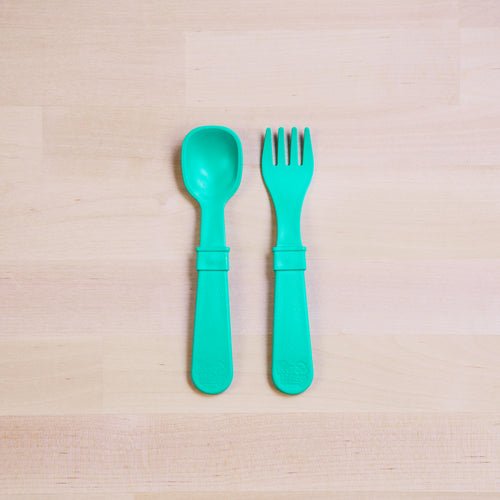 Re - Play 8 PK Packaged Utensils - Aqua (Min. of 2 PK, Multiples of 2 PK) - MAIGHAN DISTRIBUTION CANADA