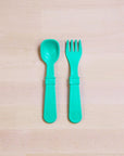 Re - Play 8 PK Packaged Utensils - Aqua (Min. of 2 PK, Multiples of 2 PK) - MAIGHAN DISTRIBUTION CANADA