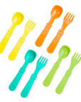 Re - Play 8 PK Packaged Utensils - Orange, Lime Green, Yellow and Aqua (Min. of 2 PK, Multiples of 2 PK) - MAIGHAN DISTRIBUTION CANADA