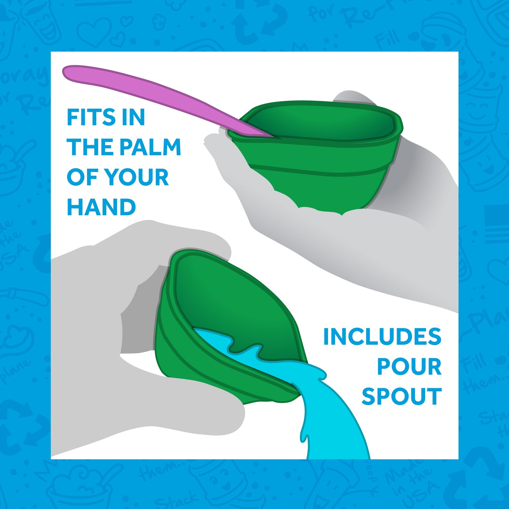 Re - Play Dip N Pour Bowl - Sage (Min. of 2 PK, Multiples of 2 PK) - MAIGHAN DISTRIBUTION CANADA