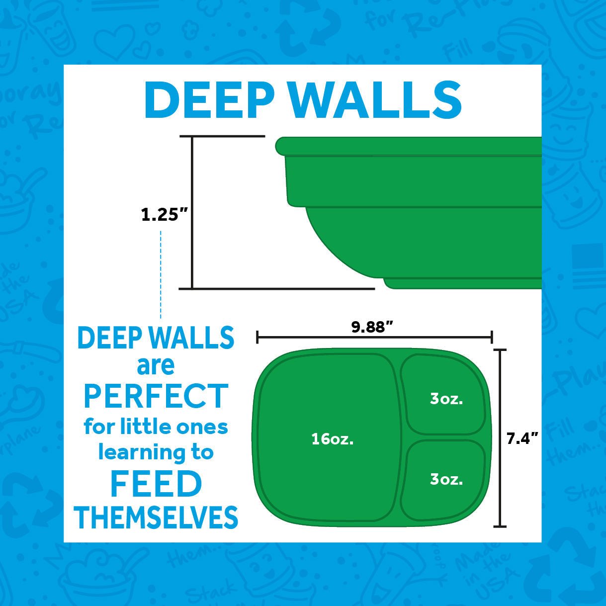 Re - Play Divide Tray - Aqua (Min. of 2 PK, Multiples of 2 PK) - MAIGHAN DISTRIBUTION CANADA