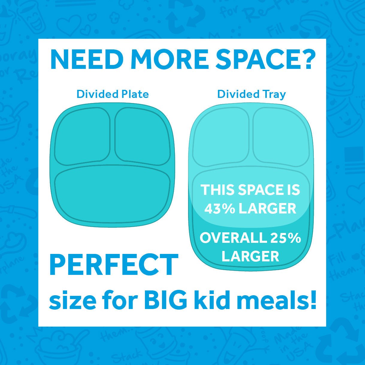 Re - Play Divide Tray - Teal (Min. of 2 PK, Multiples of 2 PK) - MAIGHAN DISTRIBUTION CANADA