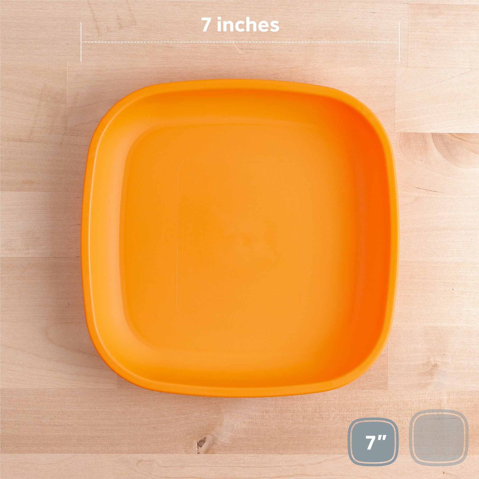 Re - Play Flat Plate 7'' - Orange (Min. of 2 PK, Multiples of 2 PK) - MAIGHAN DISTRIBUTION CANADA