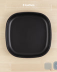 Re - Play Flat Plate 9'' - Black (Min. of 2 PK, Multiples of 2 PK) - MAIGHAN DISTRIBUTION CANADA