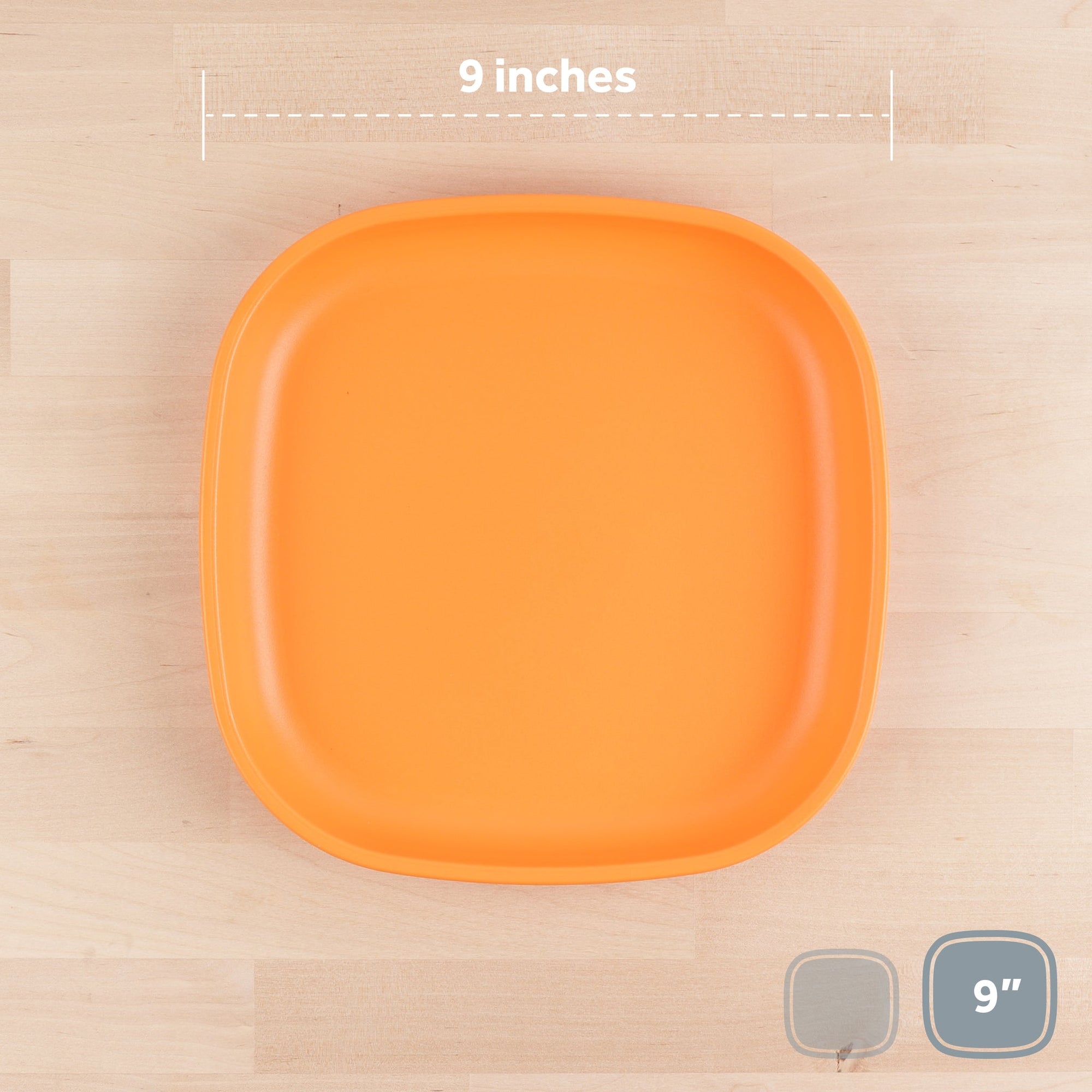 Re - Play Flat Plate 9'' - Orange (Min. of 2 PK, Multiples of 2 PK) - MAIGHAN DISTRIBUTION CANADA