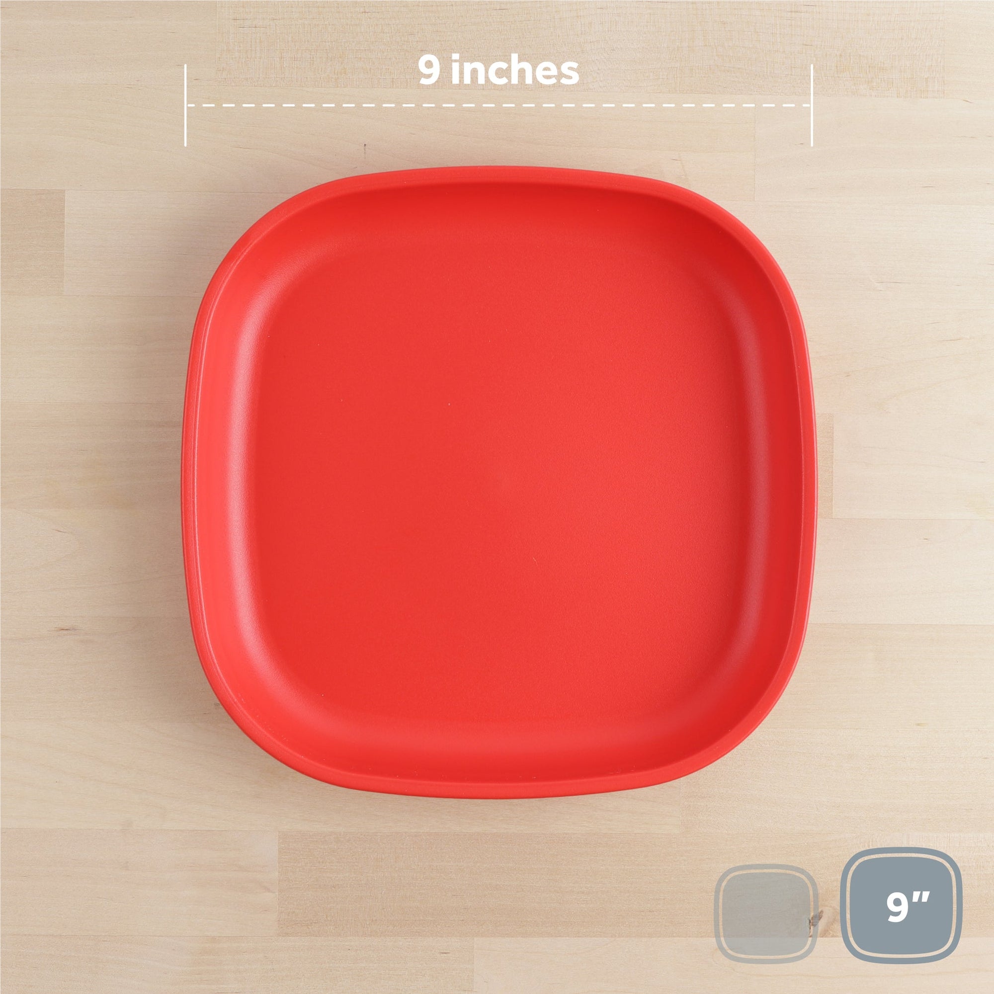 Re - Play Flat Plate 9'' - Red (Min. of 2 PK, Multiples of 2 PK) - MAIGHAN DISTRIBUTION CANADA