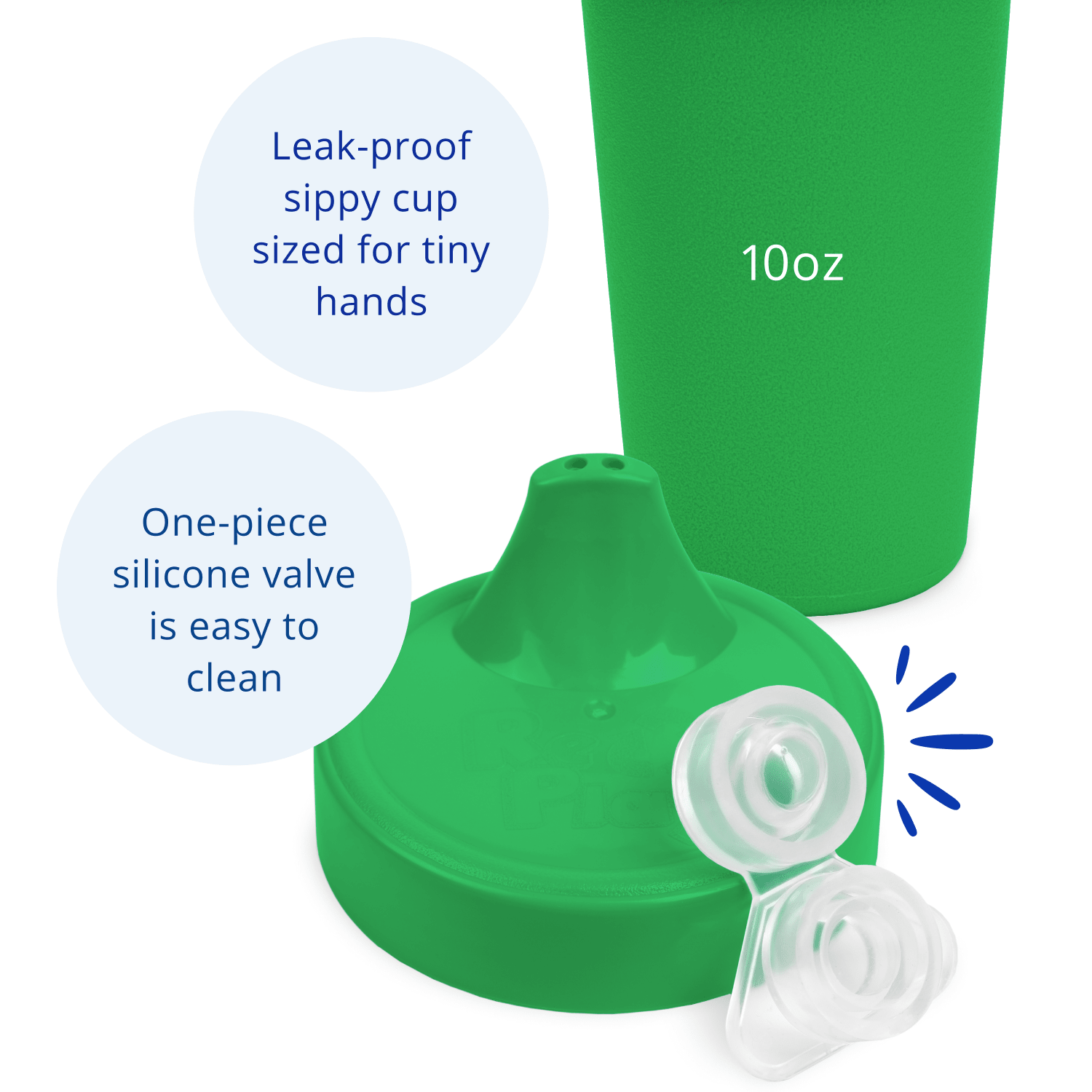 Re - Play No Spill Sippy Cup Assembled - Kelly Green (Min. of 2 PK, Multiples of 2 PK) - MAIGHAN DISTRIBUTION CANADA