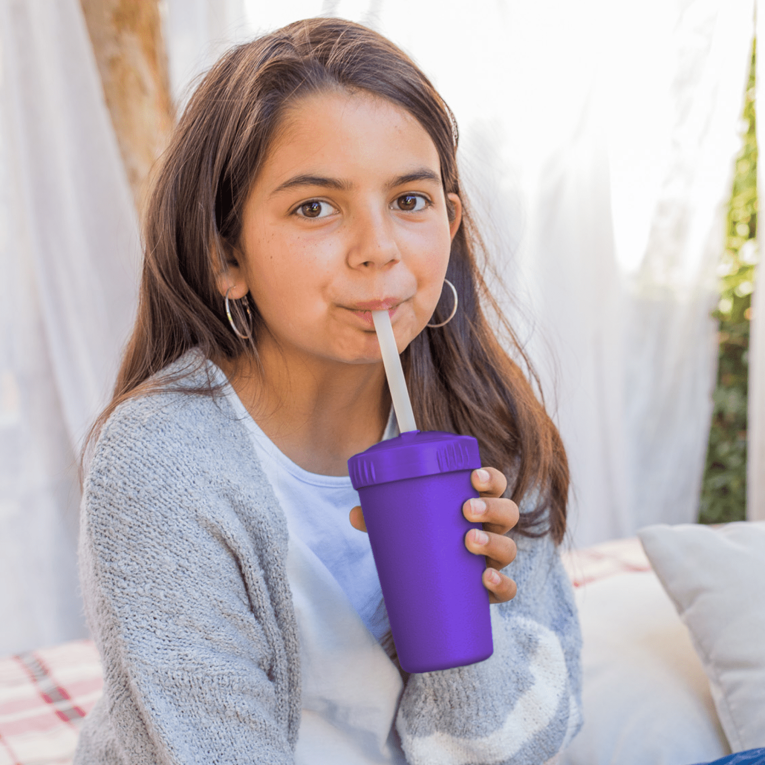 Re - Play Straw Cup with Lid & Straw Assembled - Amethyst (Min. of 2 PK, Multiples of 2 PK) - MAIGHAN DISTRIBUTION CANADA
