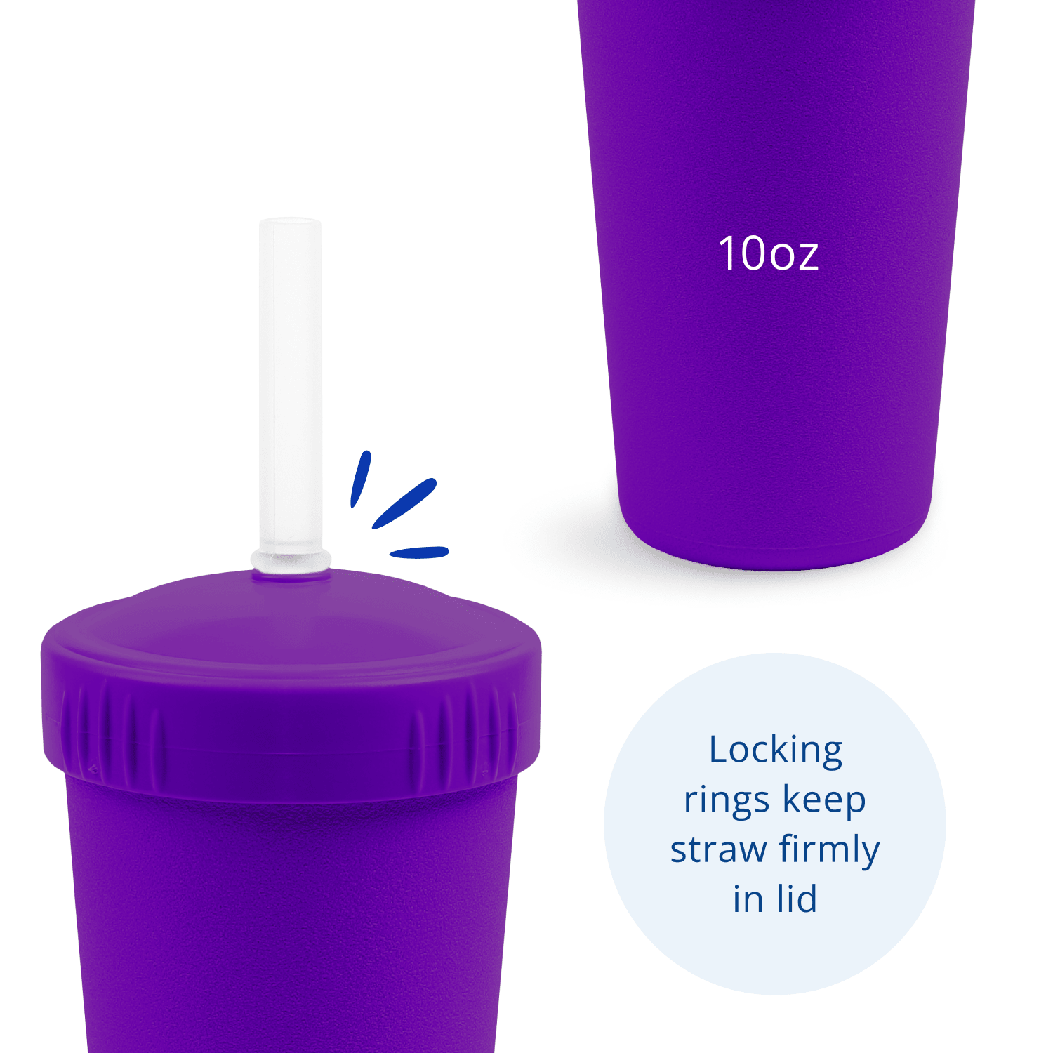 Re - Play Straw Cup with Lid & Straw Assembled - Amethyst (Min. of 2 PK, Multiples of 2 PK) - MAIGHAN DISTRIBUTION CANADA