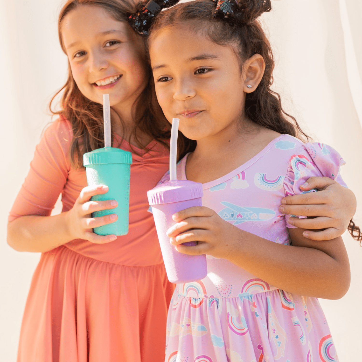 Re - Play Straw Cup with Lid & Straw Assembled - Aqua (Min. of 2 PK, Multiples of 2 PK) - MAIGHAN DISTRIBUTION CANADA