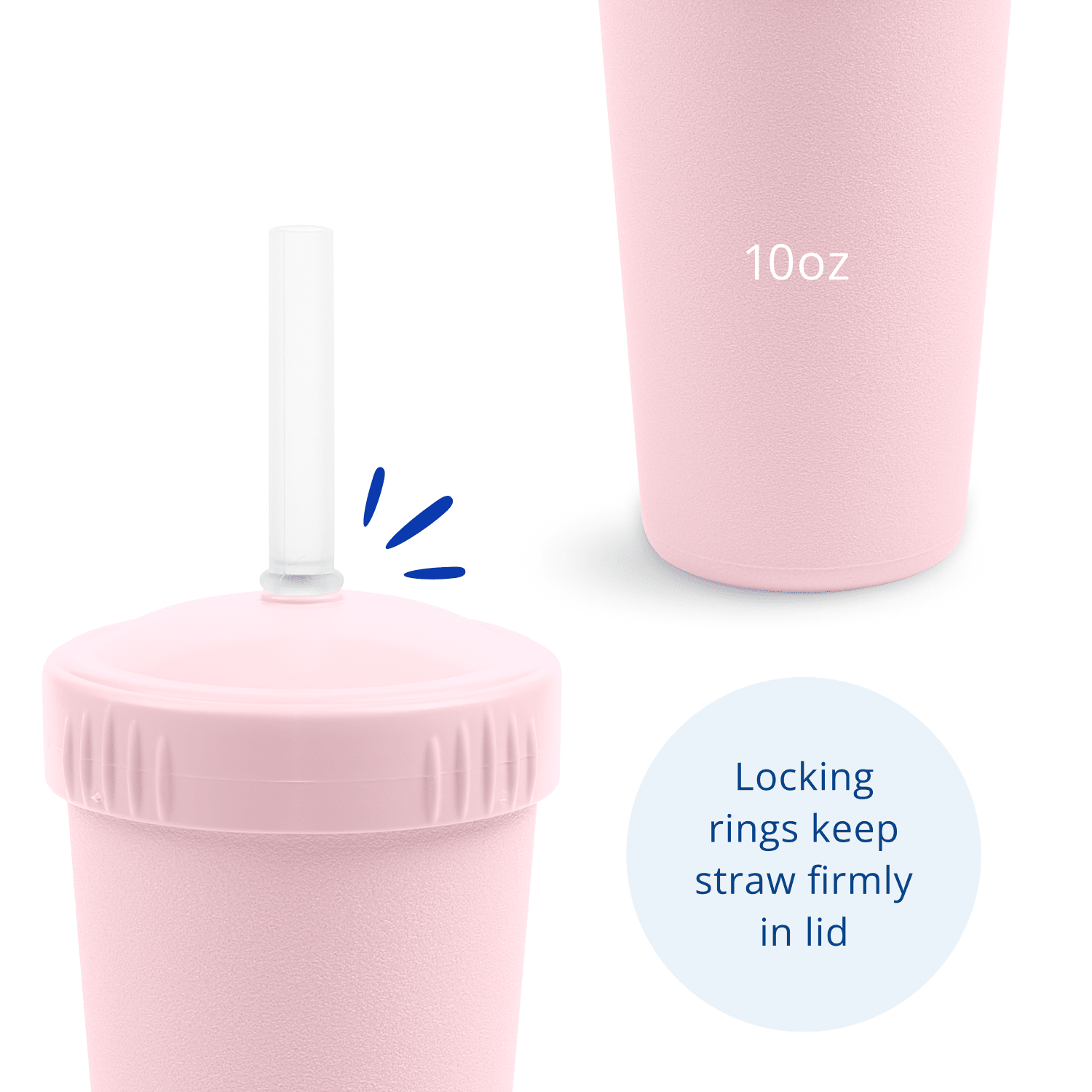 Re - Play Straw Cup with Lid & Straw Assembled - Ice Pink (Min. of 2 PK, Multiples of 2 PK) - MAIGHAN DISTRIBUTION CANADA