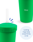 Re - Play Straw Cup with Lid & Straw Assembled - Kelly Green (Min. of 2 PK, Multiples of 2 PK) - MAIGHAN DISTRIBUTION CANADA