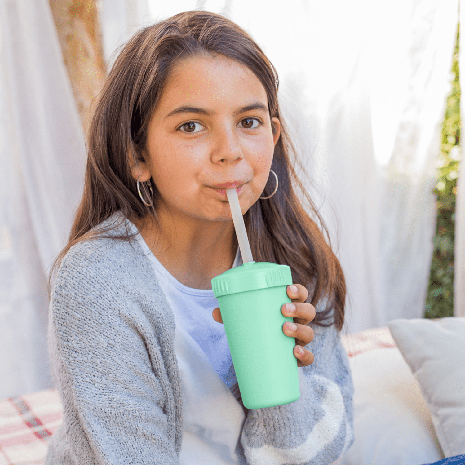 Re - Play Straw Cup with Lid & Straw Assembled - Mint (Min. of 2 PK, Multiples of 2 PK) - MAIGHAN DISTRIBUTION CANADA