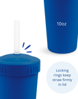 Re - Play Straw Cup with Lid & Straw Assembled - Navy (Min. of 2 PK, Multiples of 2 PK) - MAIGHAN DISTRIBUTION CANADA