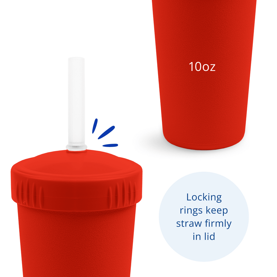 Re - Play Straw Cup with Lid & Straw Assembled - Red (Min. of 2 PK, Multiples of 2 PK) - MAIGHAN DISTRIBUTION CANADA