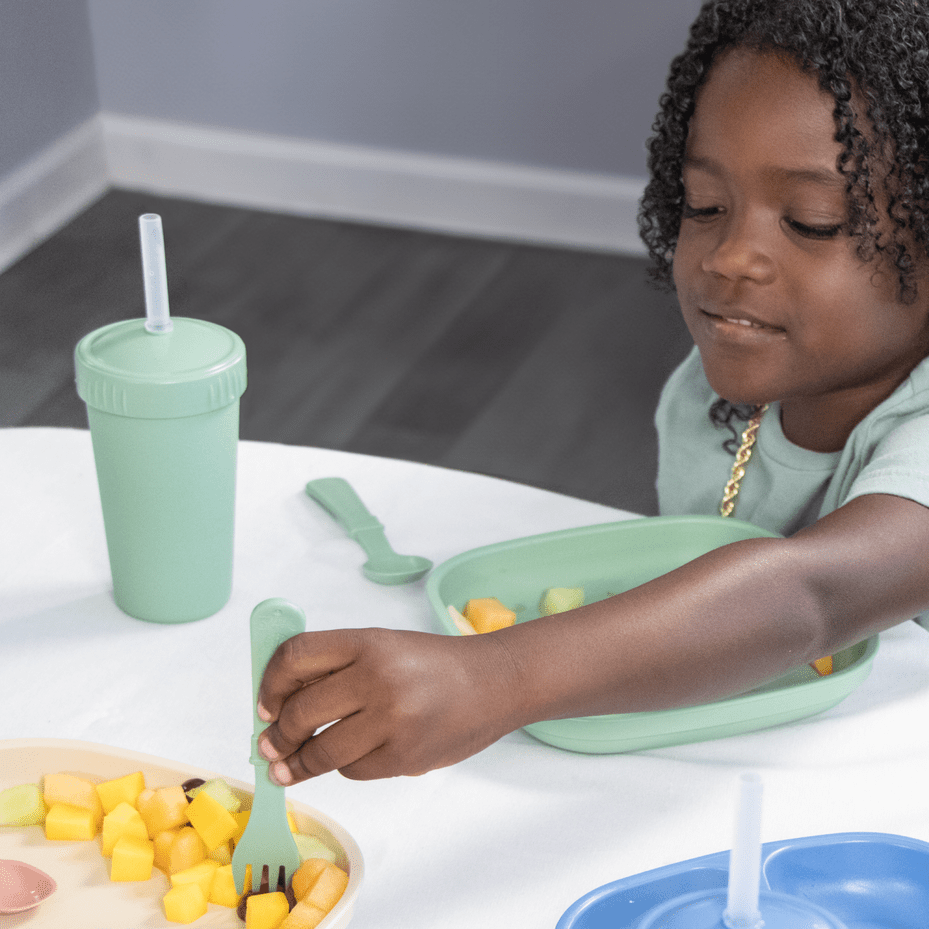 Re - Play Straw Cup with Lid & Straw Assembled - Sage (Min. of 2 PK, Multiples of 2 PK) - MAIGHAN DISTRIBUTION CANADA