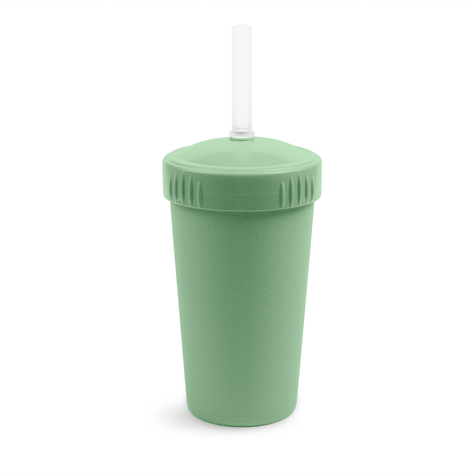 Re - Play Straw Cup with Lid & Straw Assembled - Sage (Min. of 2 PK, Multiples of 2 PK) - MAIGHAN DISTRIBUTION CANADA