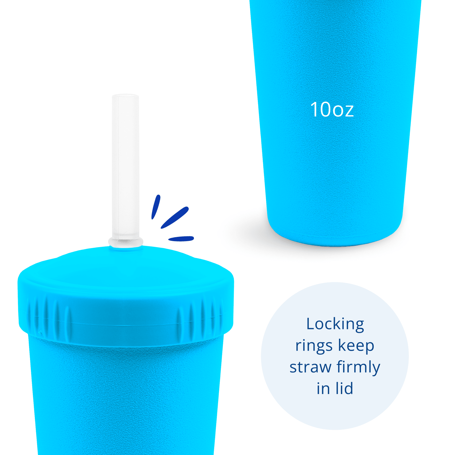 Re - Play Straw Cup with Lid & Straw Assembled - Sky Blue (Min. of 2 PK, Multiples of 2 PK) - MAIGHAN DISTRIBUTION CANADA