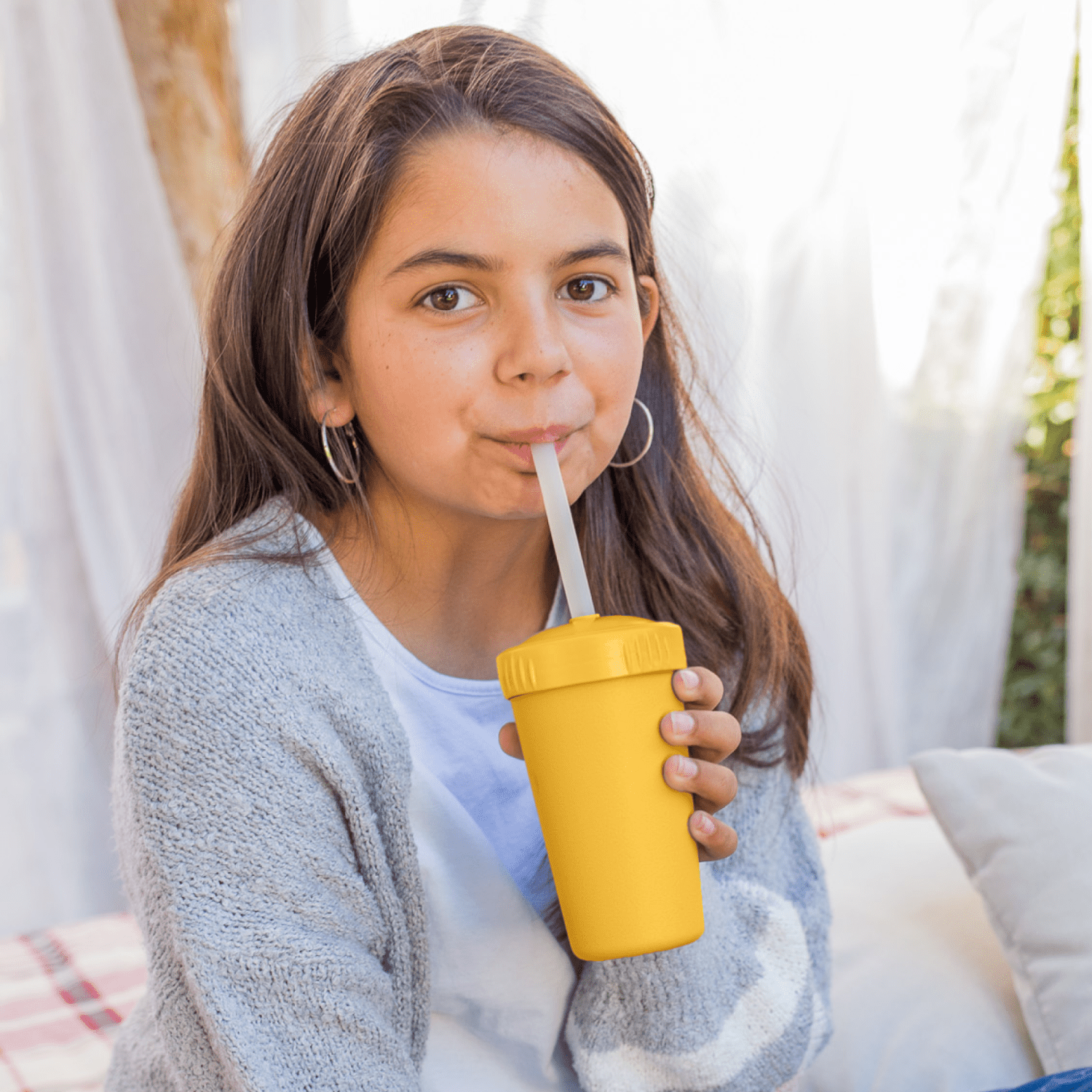 Re - Play Straw Cup with Lid & Straw Assembled - Sunny Yellow (Min. of 2 PK, Multiples of 2 PK) - MAIGHAN DISTRIBUTION CANADA