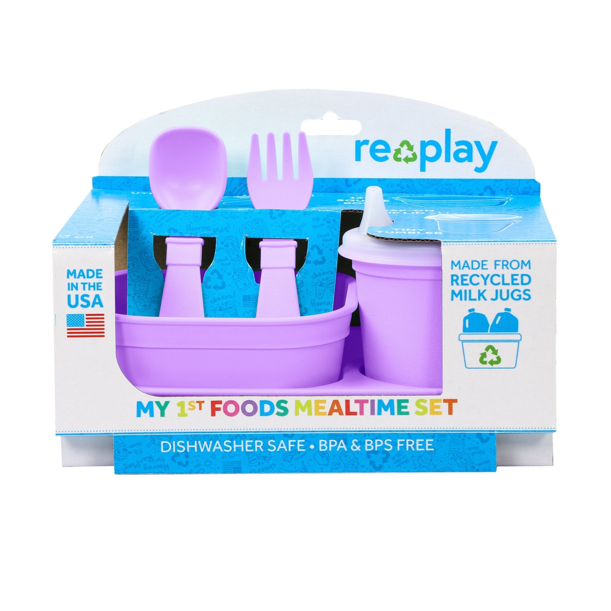Re - Play Tiny Mealtime Set - Purple (Min. of 2 PK, Multiples of 2 PK) - MAIGHAN DISTRIBUTION CANADA