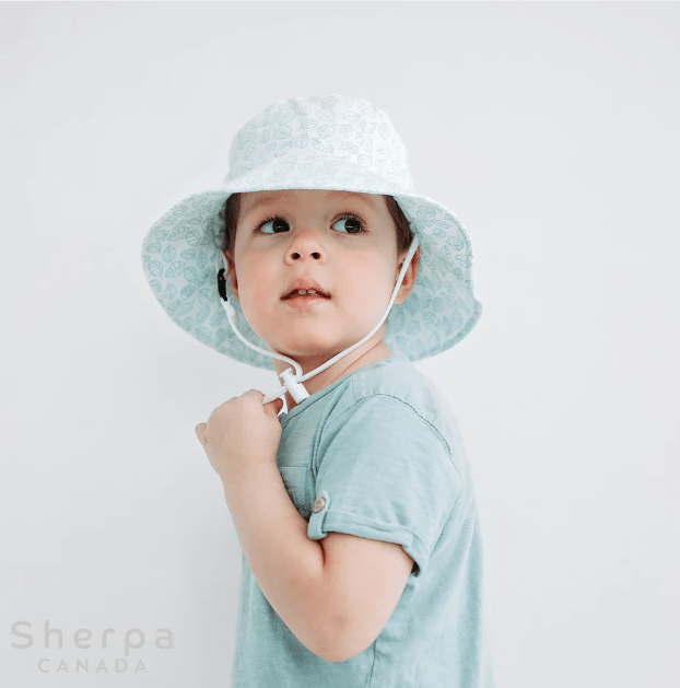 Sherpa Canda Bucket Hat - Aqua Leaves (Min. of 1, Multiples of 1) - MAIGHAN DISTRIBUTION CANADA