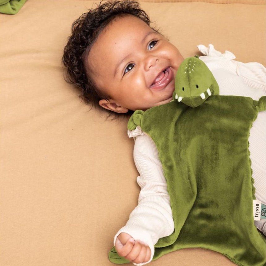 Trixie Baby comforter - Mr. Dino (Min. of 2 PK, multiples of 2 PK) - MAIGHAN DISTRIBUTION CANADA