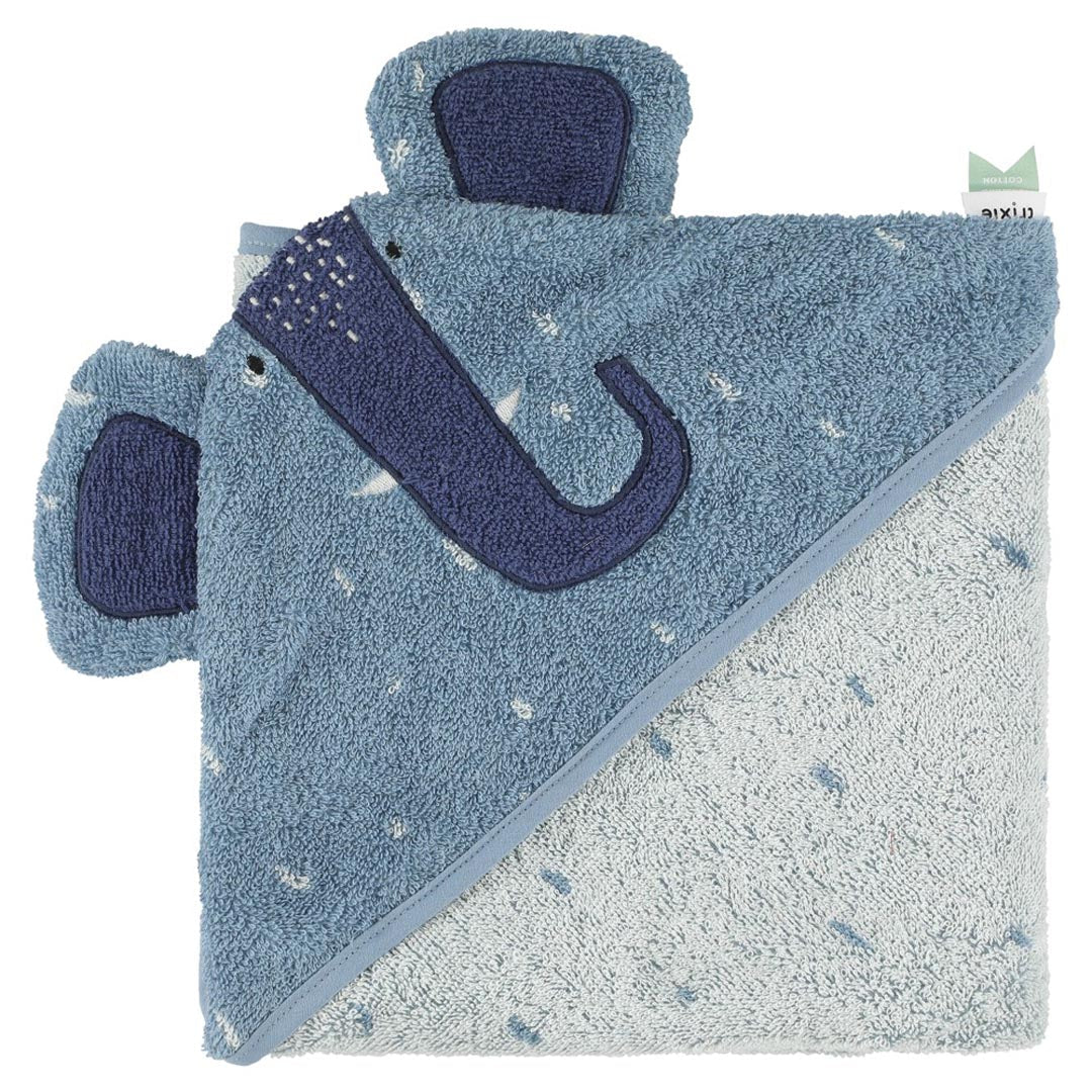 Trixie Hooded towel | 75x75cm - Mrs. Elephant (Min. of 2 PK, multiples of 2 PK) - MAIGHAN DISTRIBUTION CANADA