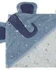 Trixie Hooded towel | 75x75cm - Mrs. Elephant (Min. of 2 PK, multiples of 2 PK) - MAIGHAN DISTRIBUTION CANADA