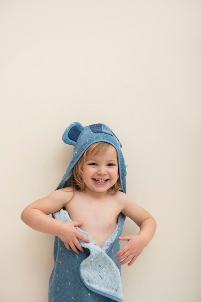 Trixie Hooded towel | 75x75cm - Mrs. Elephant (Min. of 2 PK, multiples of 2 PK) - MAIGHAN DISTRIBUTION CANADA