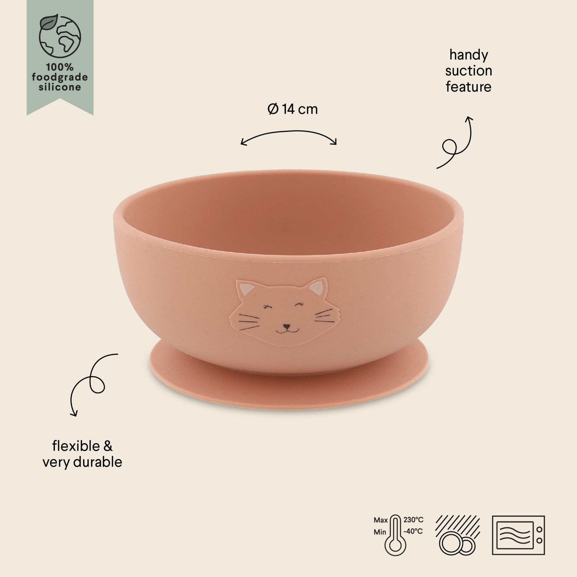 Trixie Silicone bowl with suction - Mrs. Cat (Min. of 2 PK, multiples of 2 PK) - MAIGHAN DISTRIBUTION CANADA