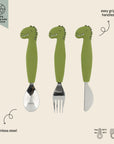 Trixie Silicone cutlery set 3 - pack - Mr. Dino (Min. of 2 PK, multiples of 2 PK) - MAIGHAN DISTRIBUTION CANADA