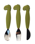 Trixie Silicone cutlery set 3 - pack - Mr. Dino (Min. of 2 PK, multiples of 2 PK) - MAIGHAN DISTRIBUTION CANADA