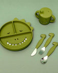 Trixie Silicone cutlery set 3 - pack - Mr. Dino (Min. of 2 PK, multiples of 2 PK) - MAIGHAN DISTRIBUTION CANADA