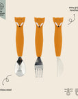 Trixie Silicone cutlery set 3 - pack - Mr. Fox (Min. of 2 PK, multiples of 2 PK) - MAIGHAN DISTRIBUTION CANADA