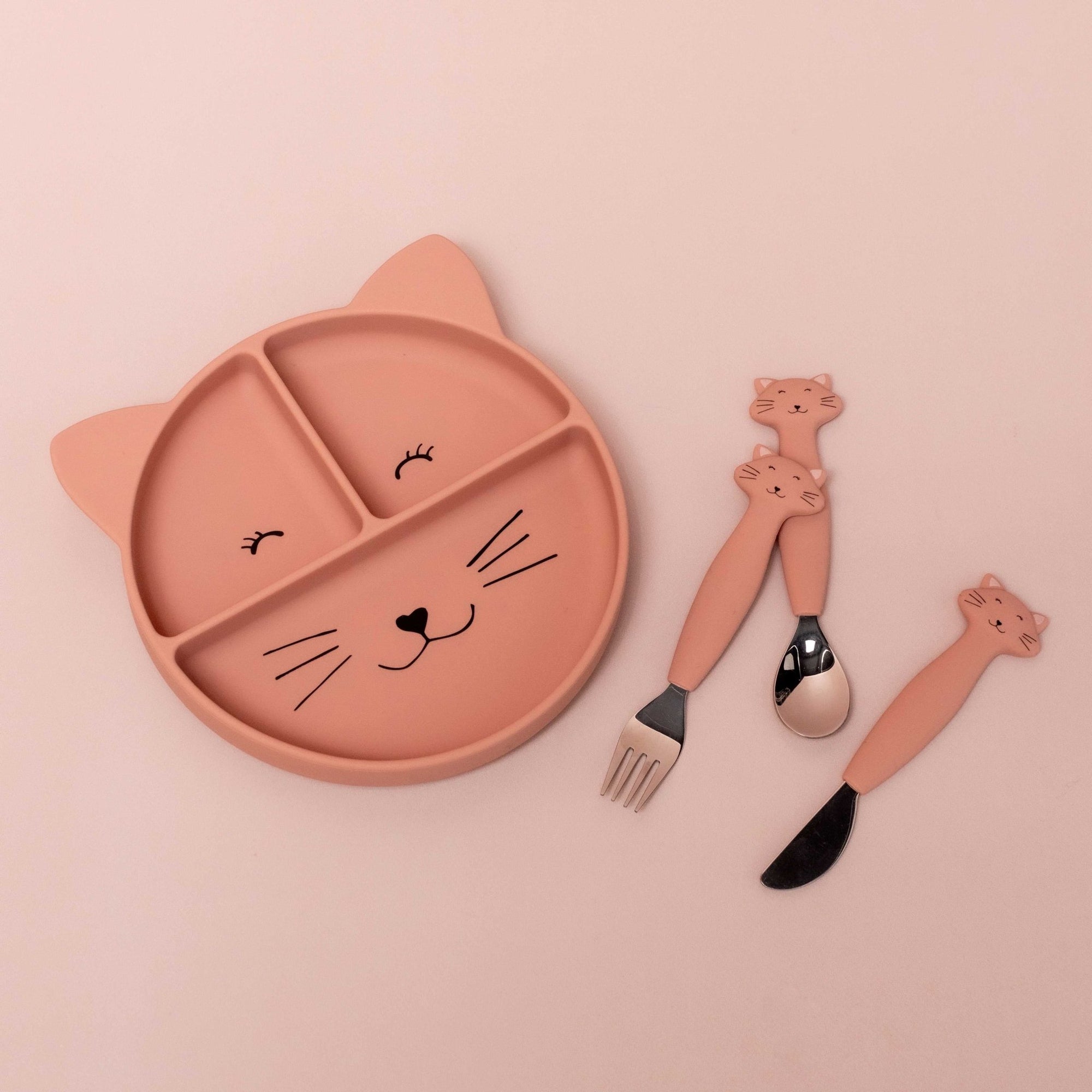 Trixie Silicone cutlery set 3 - pack - Mrs. Cat (Min. of 2 PK, multiples of 2 PK) - MAIGHAN DISTRIBUTION CANADA